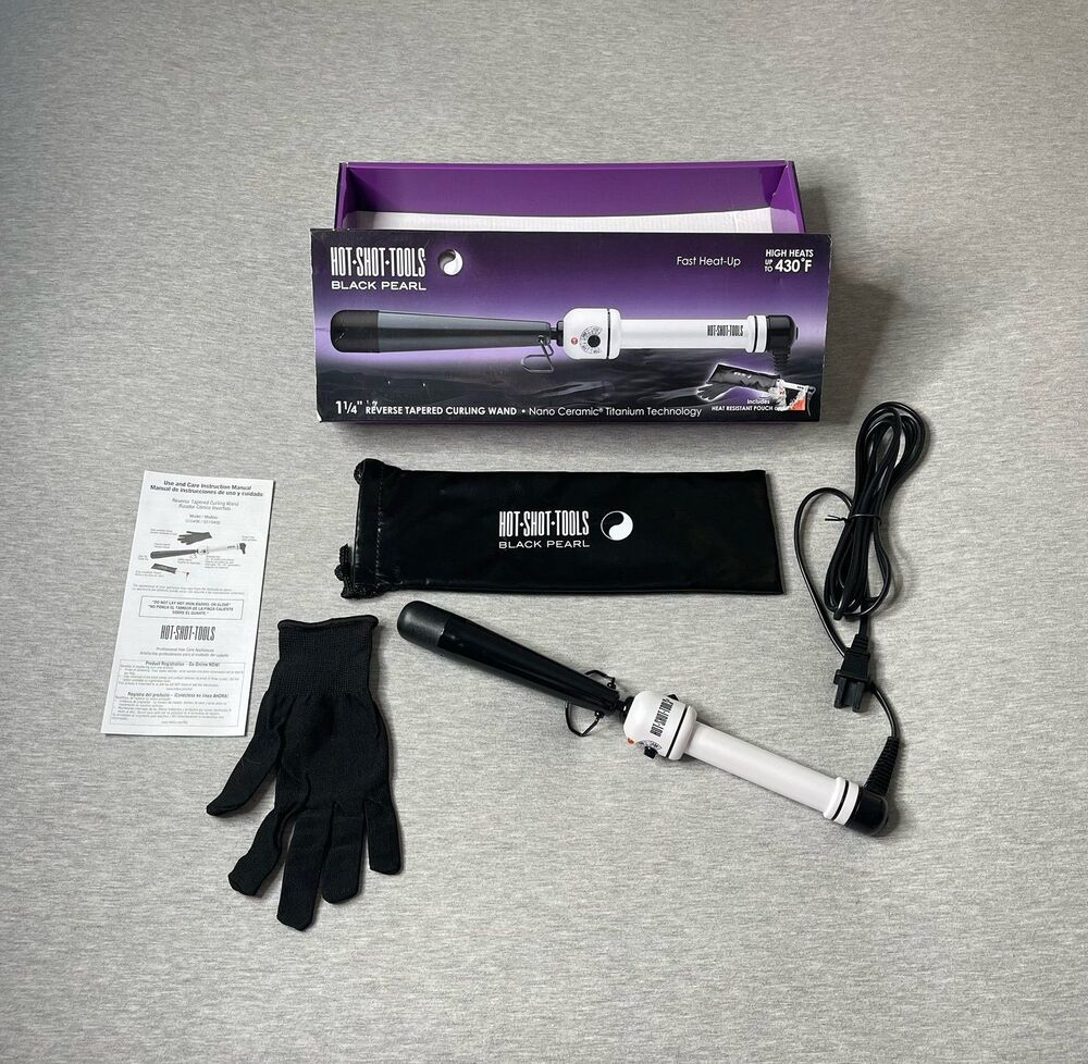 Hot Shots Tool Ceramic Curling Iron 3 PCS. Box Set